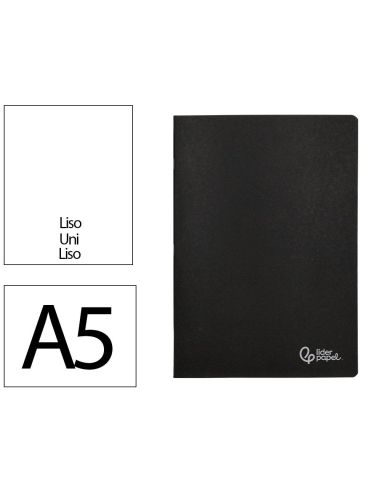 Libreta Liderpapel Tapa Negra A5 80 Hojas 60Gr Liso Con Doble Margen|Libreriasalesiana