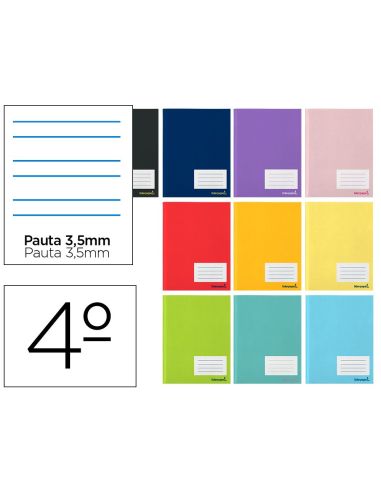 Libreta Liderpapel Smart A5 16 Hojas 60Gr Cuadro Pauta 4ª 3,5 Mm Con Margen|Libreriasalesiana