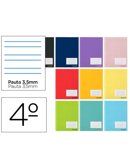 Libreta Liderpapel Smart A5 16 Hojas 60Gr Cuadro Pauta 4ª 3,5 Mm Con Margen|Libreriasalesiana
