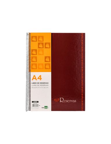 Libro De Reservas Liderpapel Espiral Din A4 Restaurante 80 Hojas Papel 80 Gr