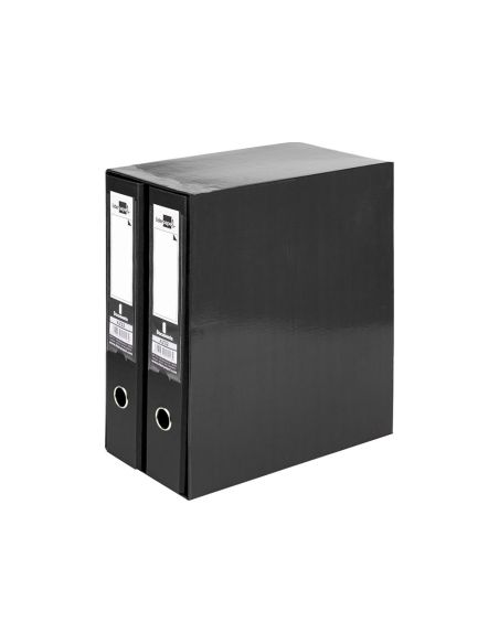 Modulo Liderpapel 2 Archivadores Folio 2 Anillas Mecanismo De Palanca 75Mm Negro|Libreriasalesiana