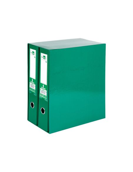 Modulo Liderpapel 2 Archivadores Folio 2 Anillas Mecanismo De Palanca 75Mm Verde|Libreriasalesiana