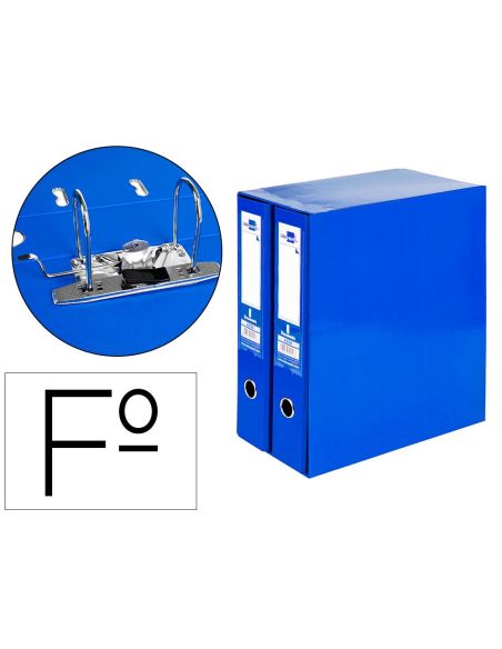 Modulo Liderpapel 2 Archivadores Folio 2 Anillas Mecanismo De Palanca 75Mm Azul|Libreriasalesiana