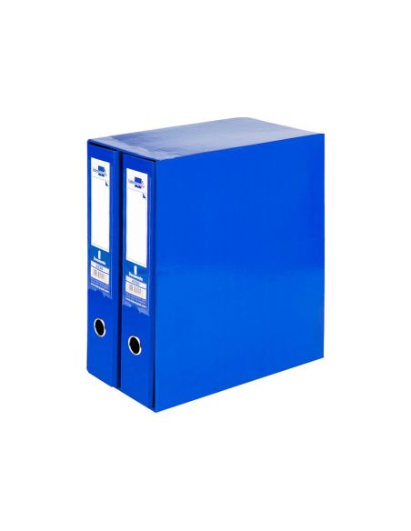 Modulo Liderpapel 2 Archivadores Folio 2 Anillas Mecanismo De Palanca 75Mm Azul|Libreriasalesiana