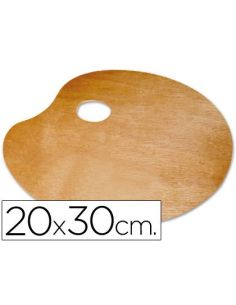 Paleta Madera Lidercolor Ovalada Tamaño 20X30 Cm Grosor 0,3 Cm