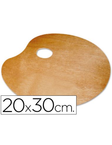 Paleta Madera Lidercolor Ovalada Tamaño 20X30 Cm Grosor 0,3 Cm