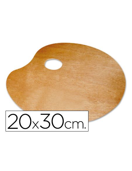 Paleta Madera Lidercolor Ovalada Tamaño 20X30 Cm Grosor 0,3 Cm