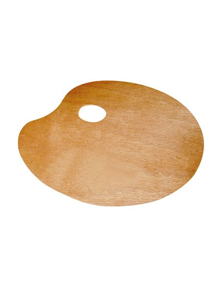Paleta Madera Lidercolor Ovalada Tamaño 20X30 Cm Grosor 0,3 Cm