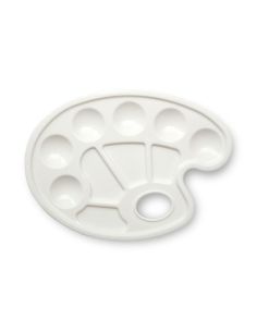 Paleta Plastico Liderpapel Ovalada 10 Huecos Diestros Tamaño 17X22,5Cm 2