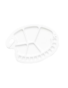 Paleta Plastico Lidercolor Ovalada 17 Huecos Diestros 30X35 Cm 2