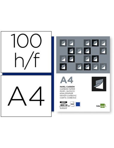 Papel Carbon Liderpapel Film Azul Din A4 Caja De 100 Hojas