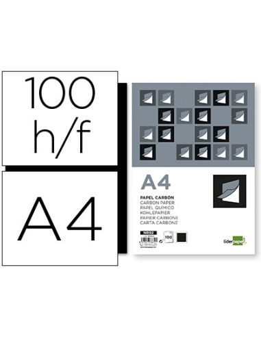 Papel Carbon Liderpapel Film Negro Din A4 Caja De 100 Hojas