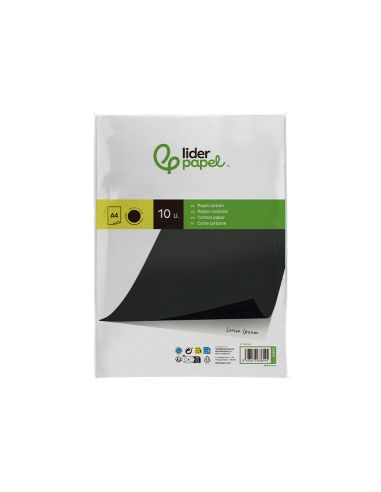 Papel Carbon Liderpapel Negro Din A4 Bolsa De 10 Hojas