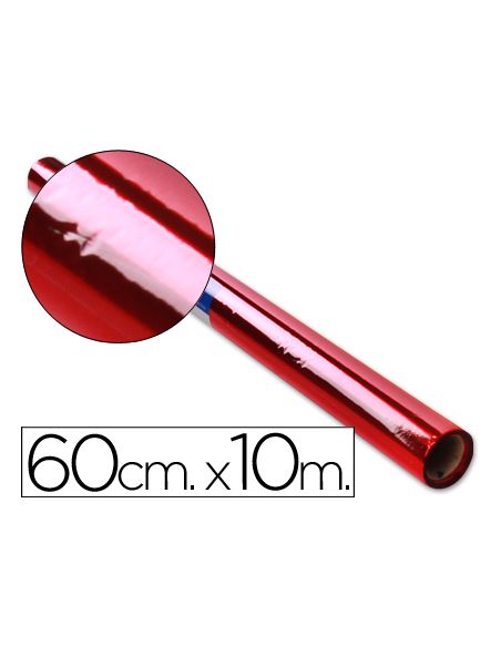 Papel Celofan Liderpapel Rollo Rojo 0,60 X 10 Mt