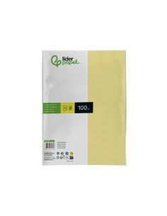 Papel Color Liderpapel A4 80Gr Amarillo Paquete De 100 Hojas 2