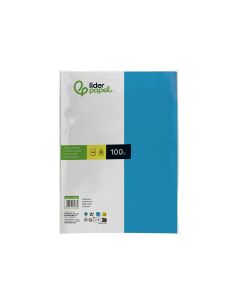 Papel Color Liderpapel A4 80Gr Azul Turquesa Paquete De 100 Hojas 2