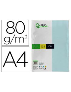 Papel Color Liderpapel A4 80Gr Celeste Paquete De 100 Hojas
