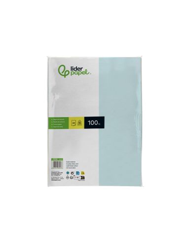 Papel Color Liderpapel A4 80Gr Celeste Paquete De 100 Hojas