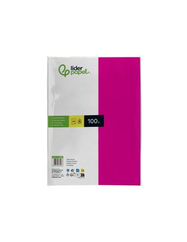 Papel Color Liderpapel A4 80Gr Fucsia Paquete De 100 Hojas