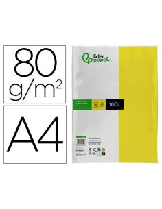 Papel Color Liderpapel A4 80Gr Limon Paquete De 100 Hojas