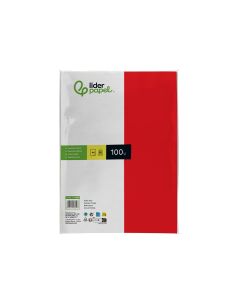 Papel Color Liderpapel A4 80Gr Rojo Paquete De 100 Hojas 2