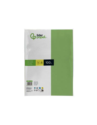 Papel Color Liderpapel A4 80Gr Verde Paquete De 100 Hojas
