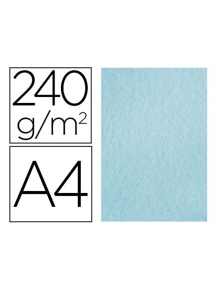 Papel Color Liderpapel Pergamino A4 240Gr Azul Pack De 25 Hojas