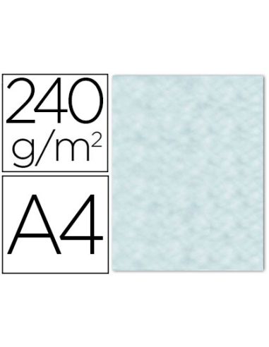 Papel Color Liderpapel Pergamino Con Bordes A4 240Gr Azul Pack De 10 Hojas