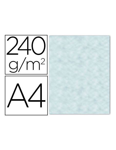 Papel Color Liderpapel Pergamino Con Bordes A4 240Gr Azul Pack De 10 Hojas