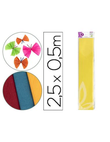 Papel Crespon Liderpapel 50 Cm X 2.5M 34G/M2 Amarillo