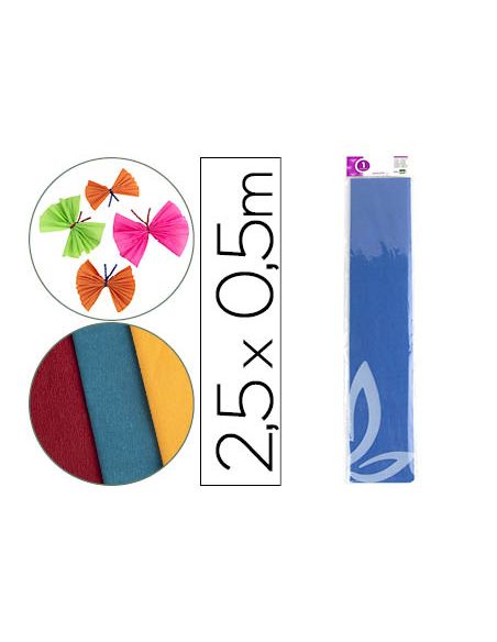Papel Crespon Liderpapel 50 Cm X 2.5M 34G/M2 Azul Marino
