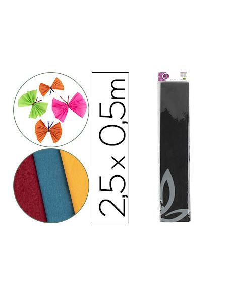 Papel Crespon Liderpapel 50 Cm X 2.5M 34G/M2 Negro
