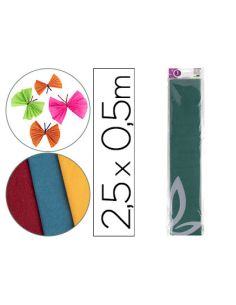 Papel Crespon Liderpapel 50 Cm X 2.5M 34G/M2 Verde Oscuro