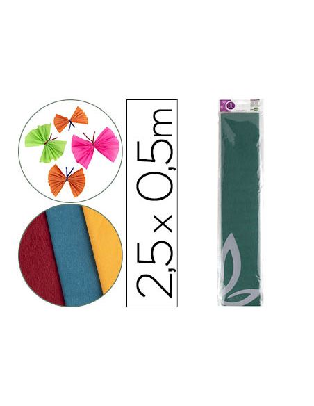 Papel Crespon Liderpapel 50 Cm X 2.5M 34G/M2 Verde Oscuro