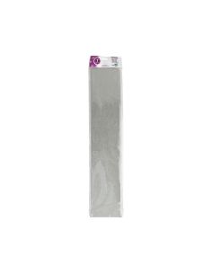 Papel Crespon Liderpapel 50 Cm X 2.5M Metalizado Plata 2