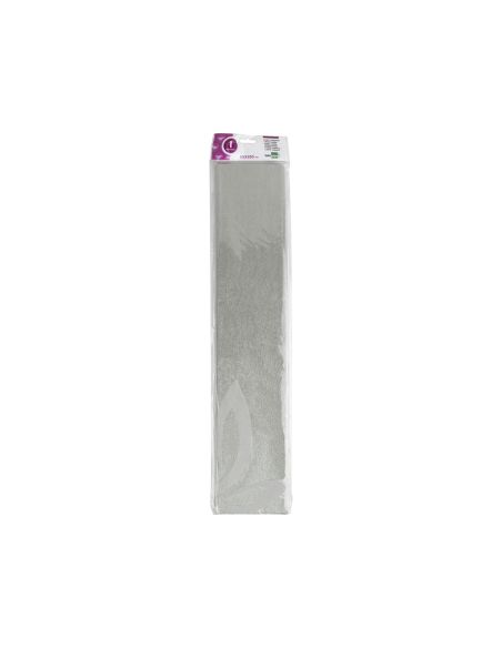 Papel Crespon Liderpapel 50 Cm X 2.5M Metalizado Plata