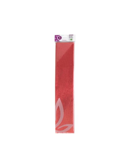 Papel Crespon Liderpapel 50 Cm X 2.5M Metalizado Rojo