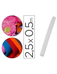 Papel Crespon Liderpapel Rollo De 50 Cm X 2,5 M 85G/M2 Blanco