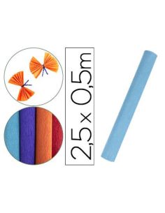Papel Crespon Liderpapel Rollo De 50 Cm X 2,5 M 85G/M2 Celeste