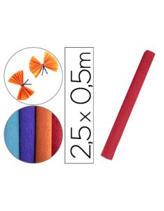 Papel Crespon Liderpapel Rollo De 50 Cm X 2,5 M 85G/M2 Rojo