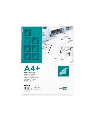 Papel Vegetal Liderpapel A4+ 90 Gr 240X320Mm Sobre De 12 Hojas
