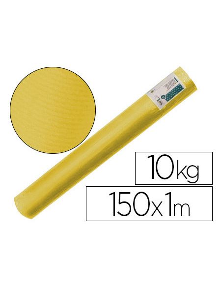 Papel Kraft Verjurado Liderpapel Amarillo Ancho 1 Mt Longitud 150 Mt Gramaje 65 Gr Peso 10 Kg