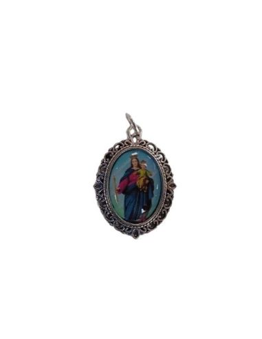 Medalla Orla Plateada 21X29Mm Auxiliadora