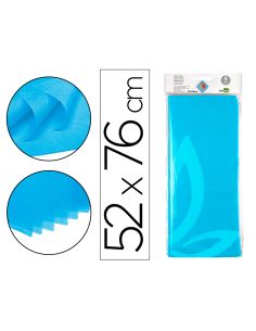 Papel Seda Liderpapel 52X76Cm 18G/M2 Bolsa De 5 Hojas Celeste