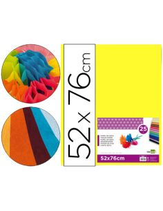 Papel Seda Liderpapel Amarillo 52X76 Cm 18 Gr Paquete De 25 Hojas