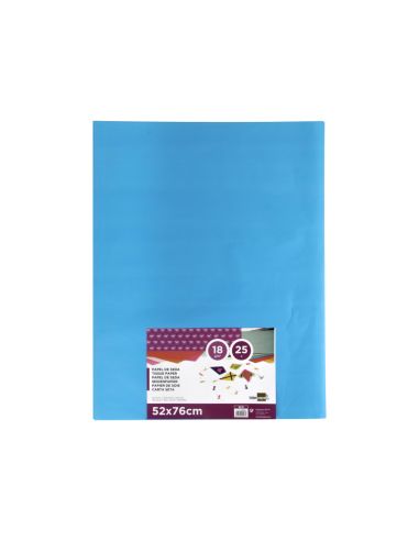 Papel Seda Liderpapel Celeste 52X76 Cm 18 Gr Paquete De 25 Hojas