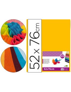 Papel Seda Liderpapel Naranja 52X76 Cm 18 Gr Paquete De 25 Hojas