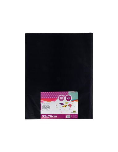 Papel Seda Liderpapel Negro 52X76 Cm 18 Gr Paquete De 25 Hojas