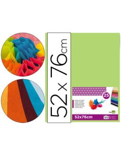 Papel Seda Liderpapel Verde Medio 52X76 Cm 18 Gr Paquete De 25 Hojas