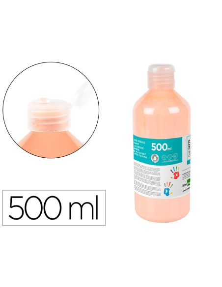 Pintura Dedos Liderpapel Botella De 500 Ml Carne